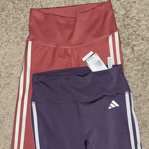 Lot of 2 Addidas Tights 7/8 Length Size Small Brand New with Tags $55 Each